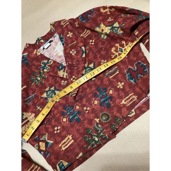 Vintage 80’s Banjo Dallas Texas Cropped Button Woven Western Cowboy Jacket S - Picture 5 of 8